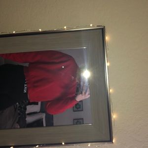 Red Cropped Basic Sweater